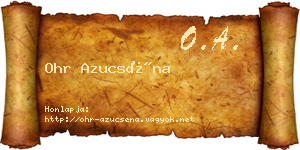 Ohr Azucséna névjegykártya